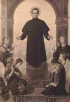 Anteprima di San Giovanni Bosco in gloria tra angeli (da dipinto)