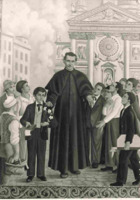 Anteprima di Immagina devozionale con Maria Ausiliatrice e Don Bosco (retro schedato)