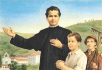 Anteprima di San Giovanni Bosco (con giovani e paesaggio collinare)