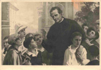Anteprima di Don Bosco tra i fanciulli (Pala di Belluno)