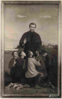 Anteprima di Don Bosco tra i giovani - Quadro venerato nella Cappella dell'Istituto Salesiano di Schio