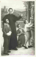 Anteprima di San Giovanni Bosco con i ragazzi e l'altare della Madonna (Istituto Salesiano di Amelia)