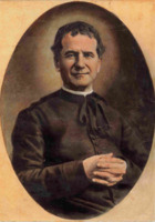 Anteprima di Ritratto a mezzo busto di San Giovanni Bosco con mani intrecciate