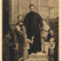 Anteprima di Cartolina del quadro di S. Giovanni Bosco che si venera nella Chiesa dell'Istituto D. Bosco di Verona.